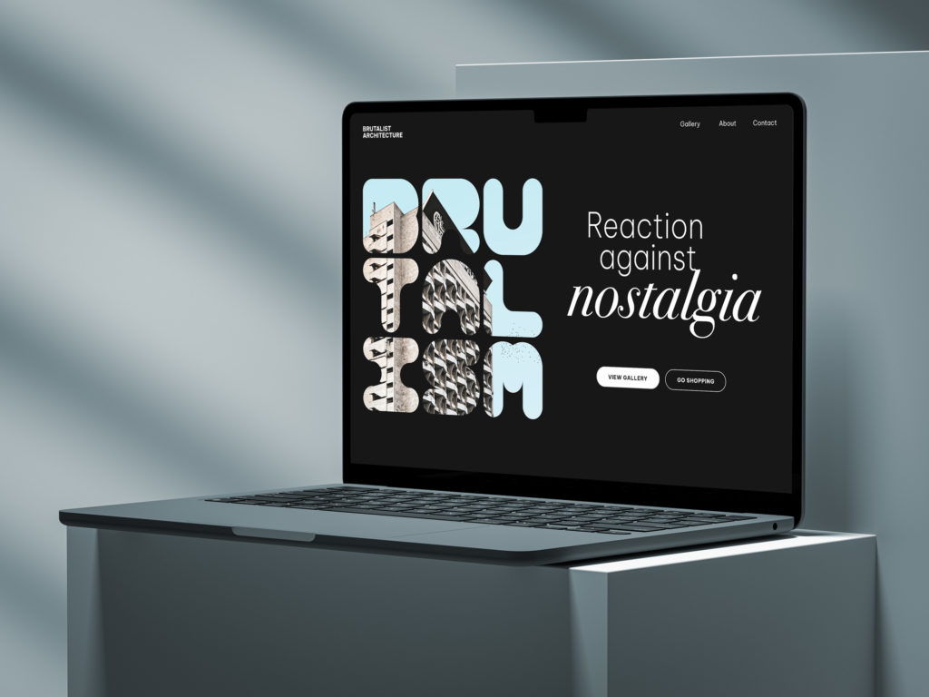 BOLTARI Font - Landingpage Design on Macbook Mockup